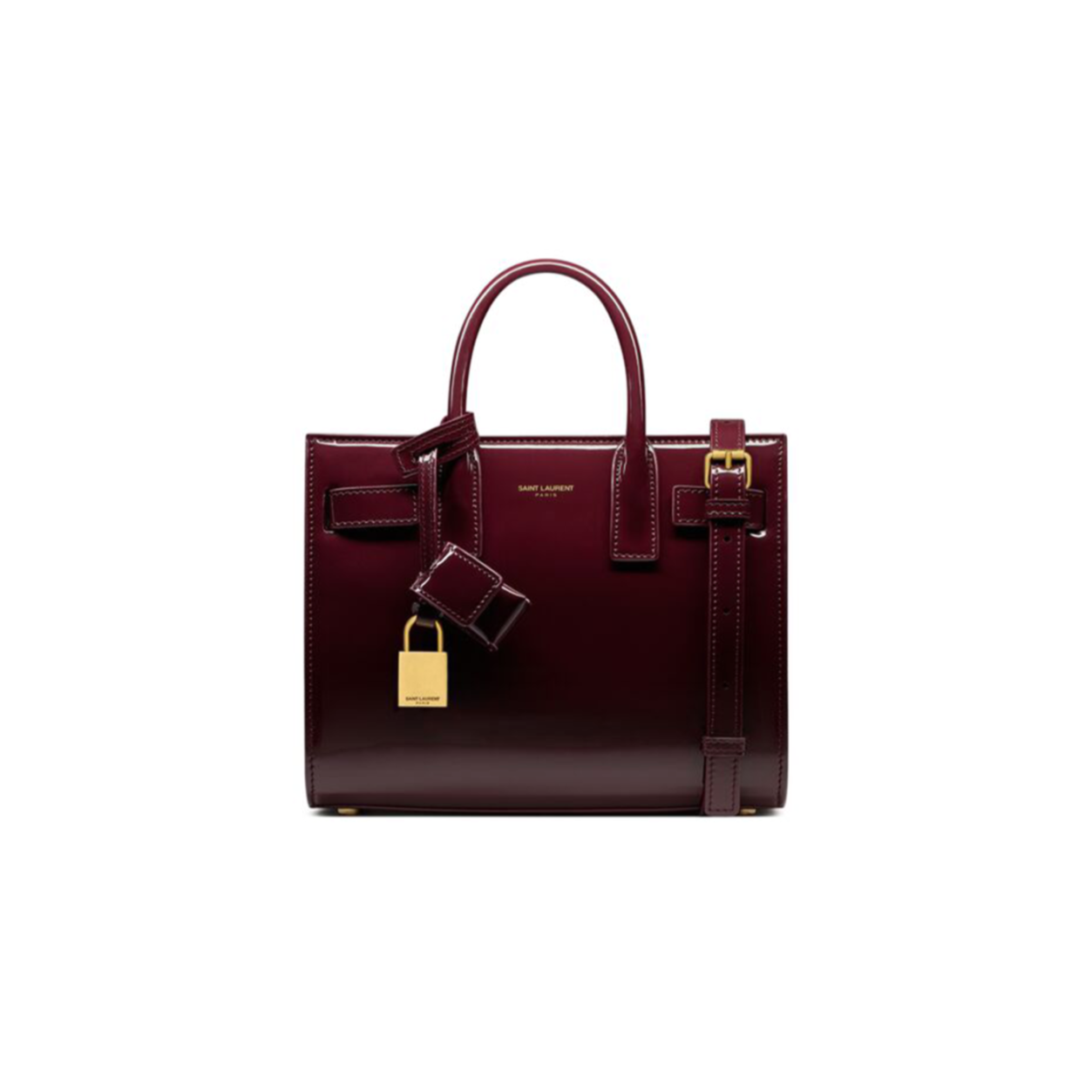 Y51 SAC DE JOUR IN PATENT LEATHER-NANO 398711B870W6413 (22*18*10.5cm) Master Quality